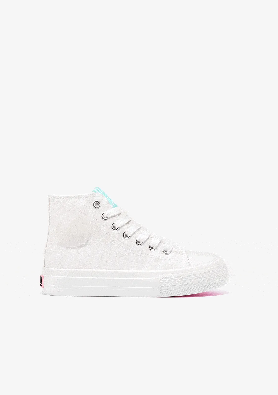 Girl's Zebra Multicolour Solar Hi-Top Sneakers B&W