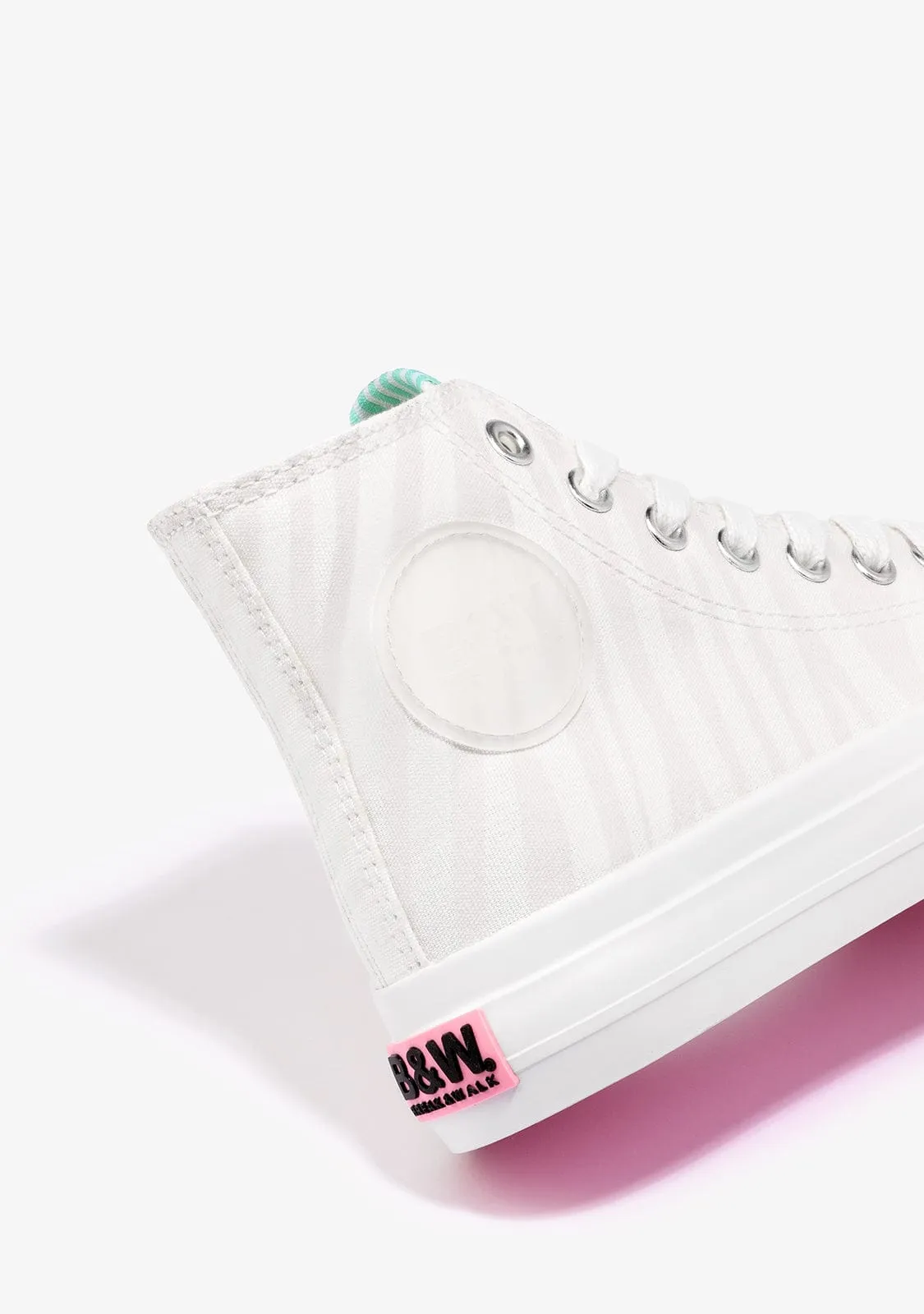 Girl's Zebra Multicolour Solar Hi-Top Sneakers B&W