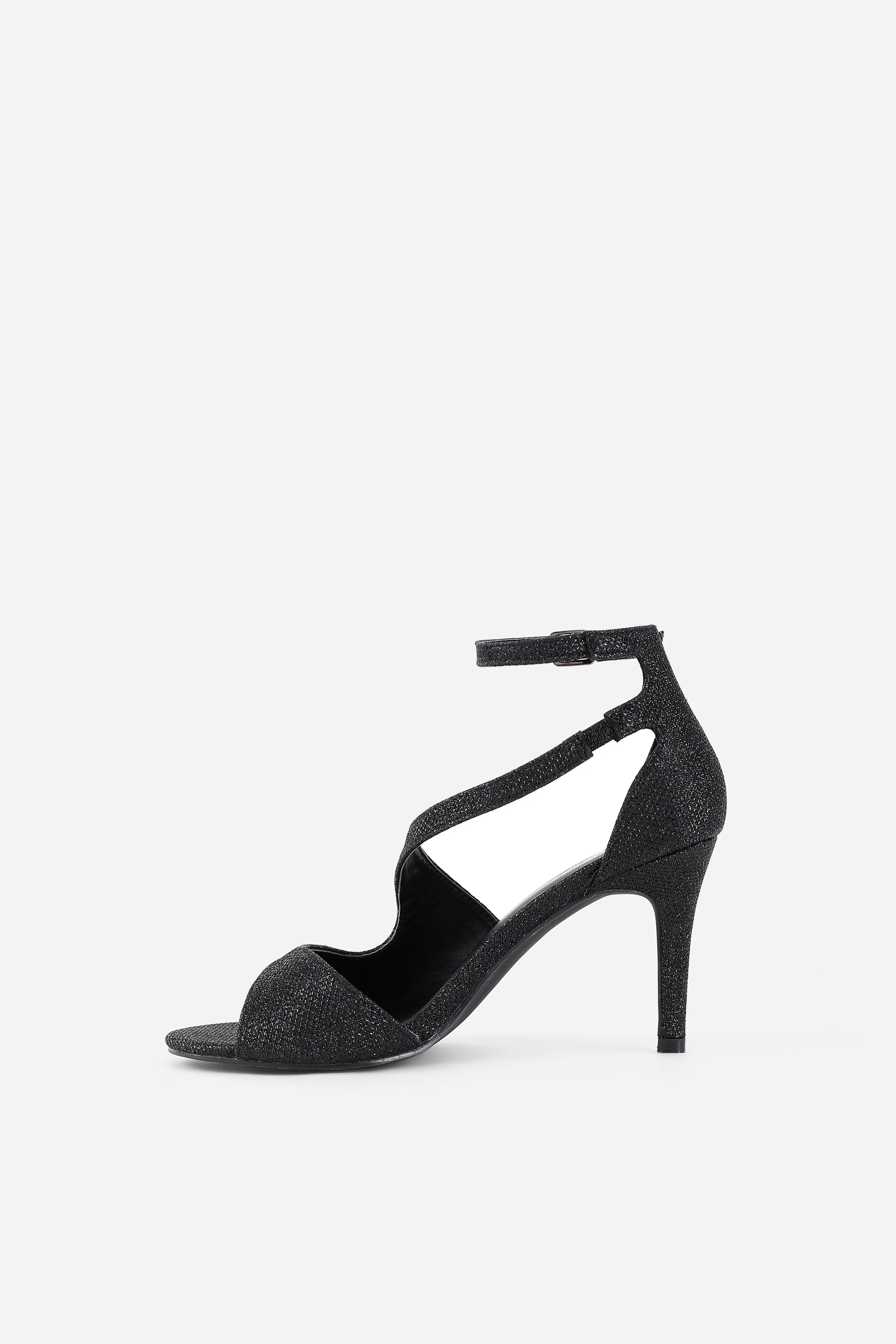 Glitter Open Toe Retro High Heels