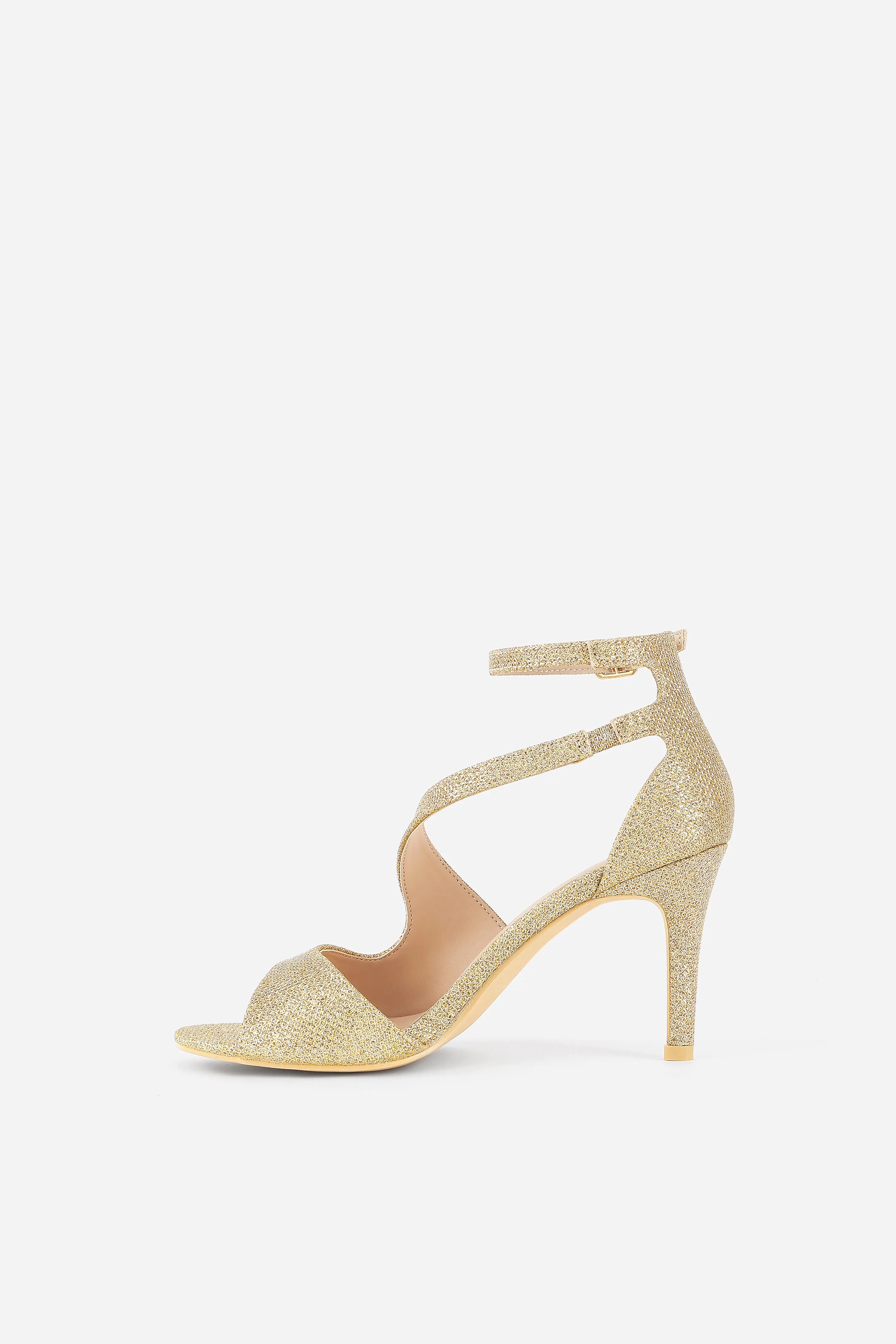 Glitter Open Toe Retro High Heels
