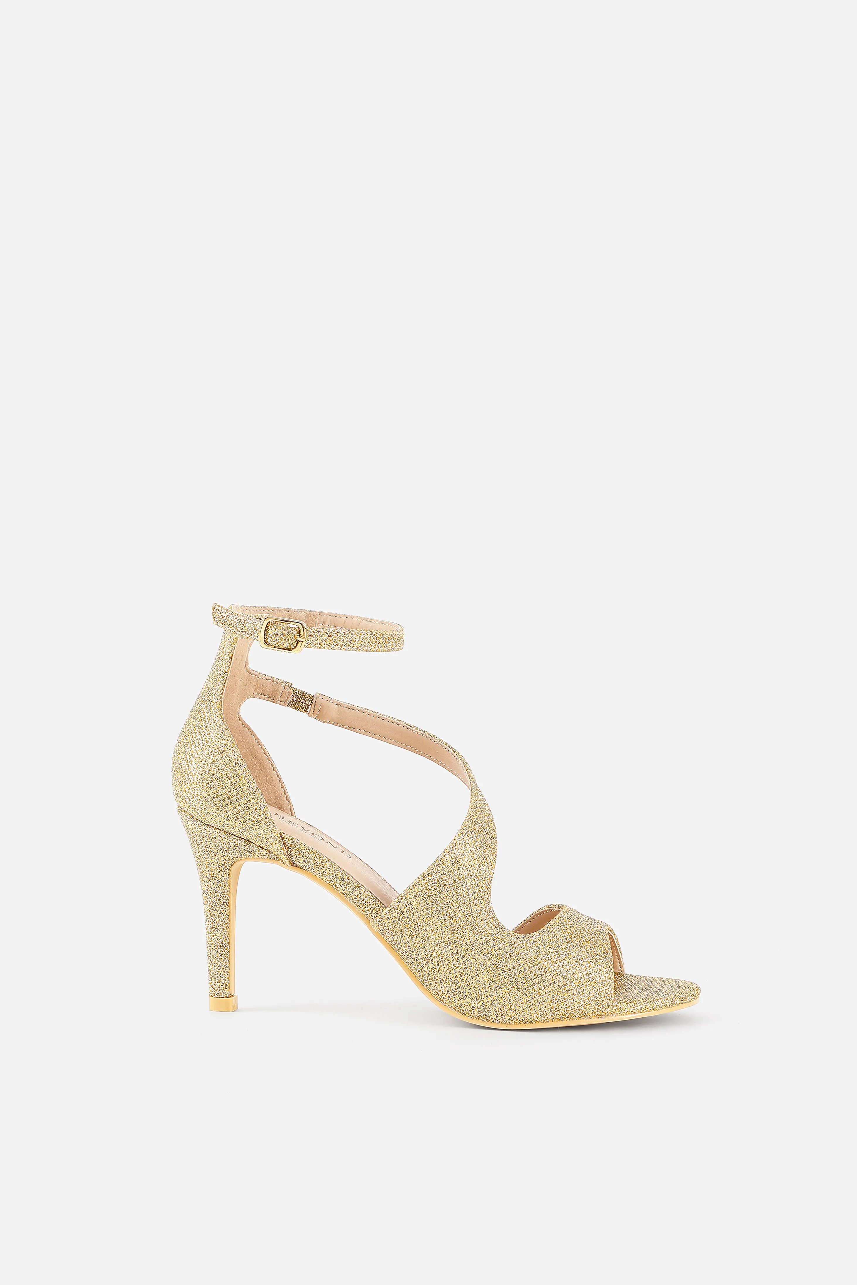 Glitter Open Toe Retro High Heels