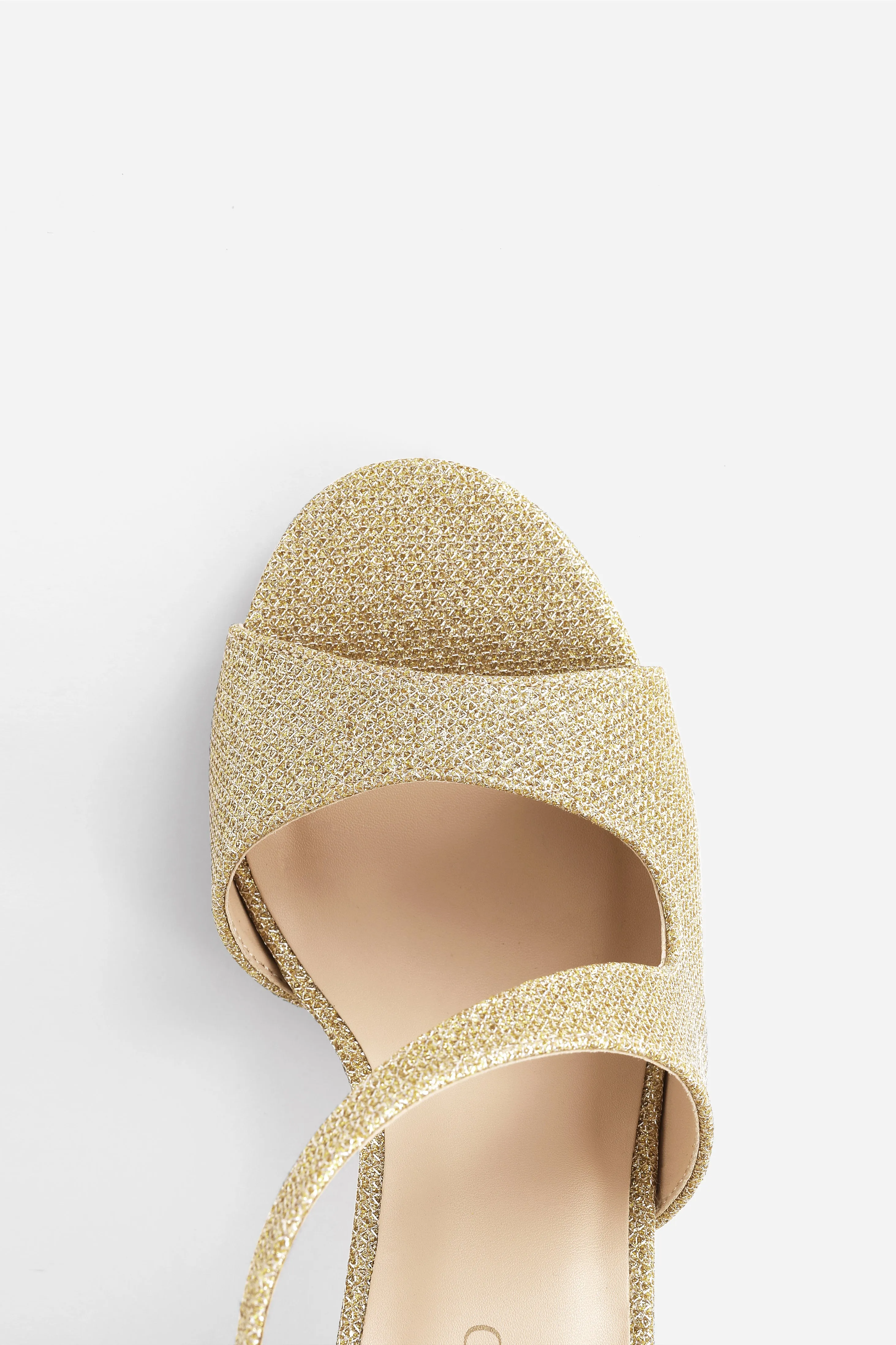 Glitter Open Toe Retro High Heels