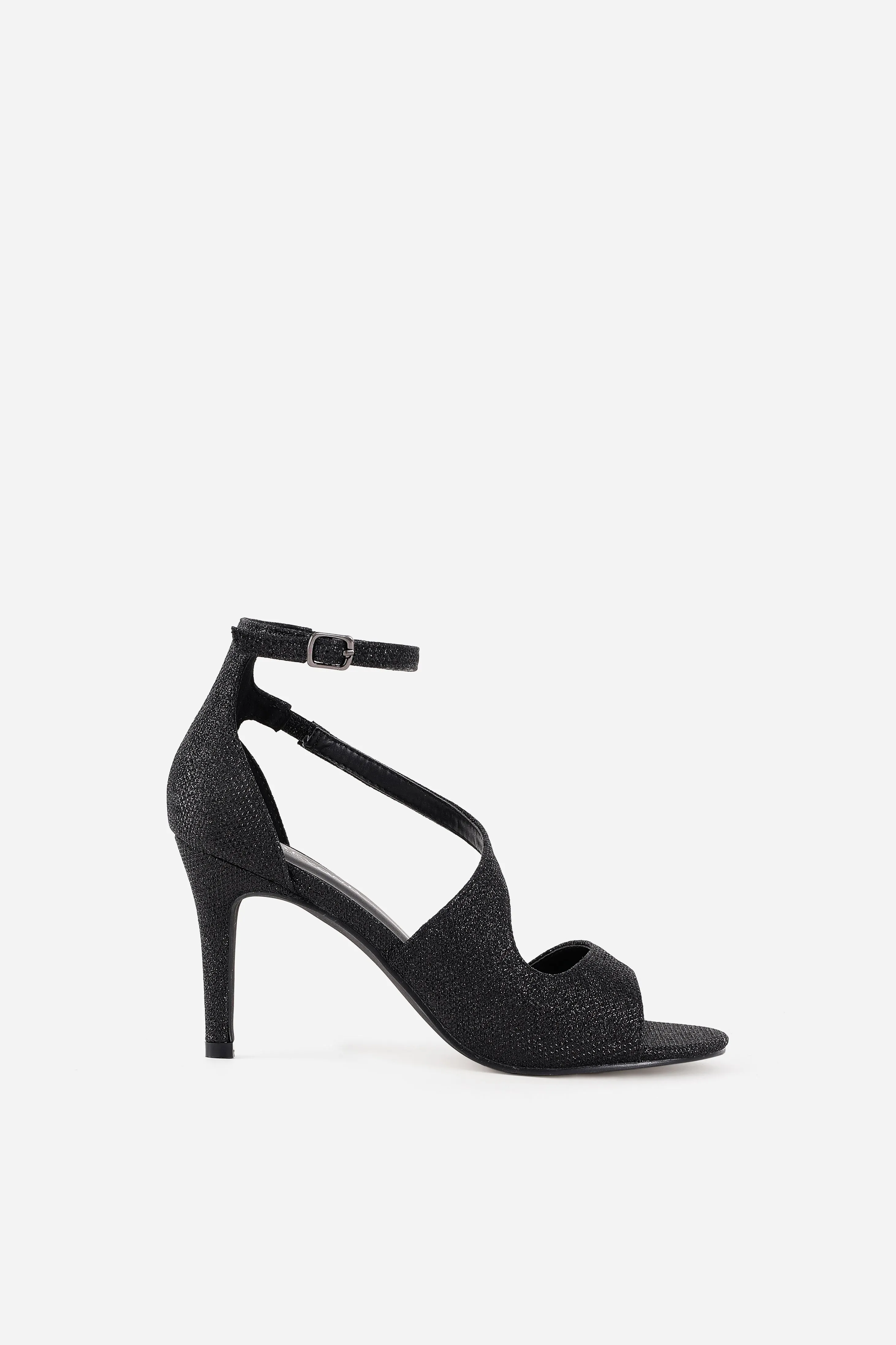 Glitter Open Toe Retro High Heels