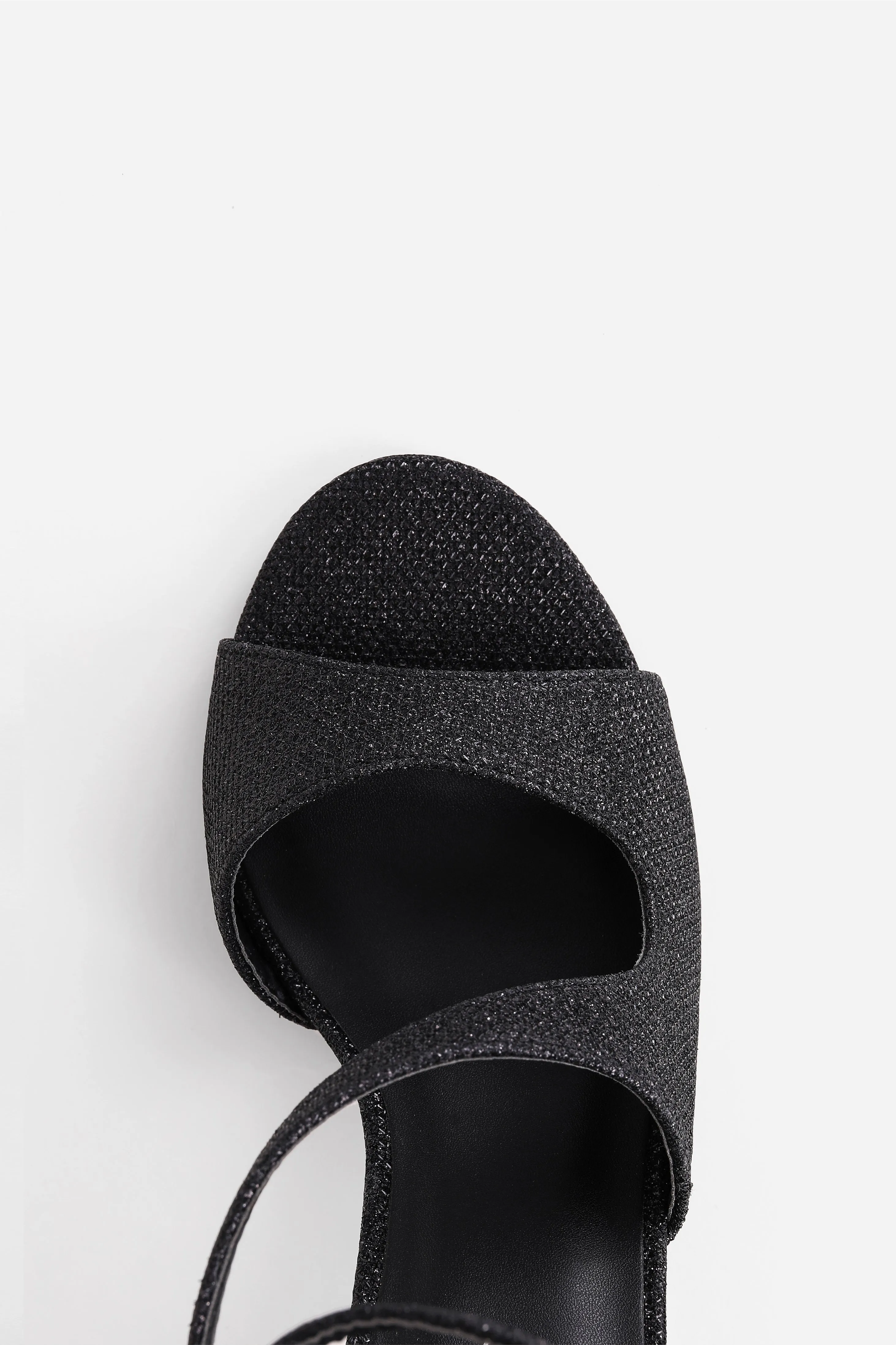 Glitter Open Toe Retro High Heels