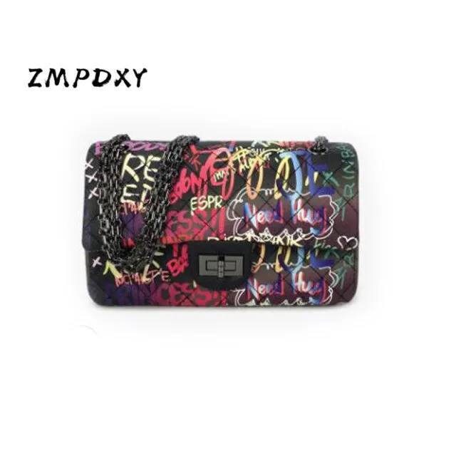 GRAFFITI SET - SLIDES & BAG - STATEMENT SET! MATCHING SHOE