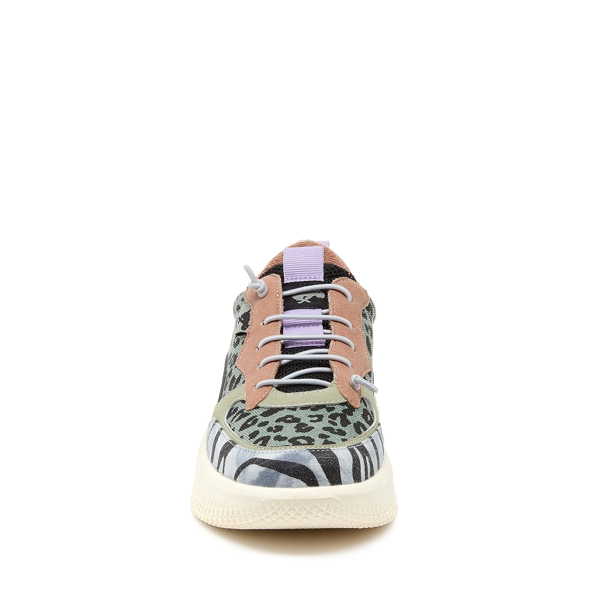 Gravel Leopard/Zebra Print Slip-On Trainers