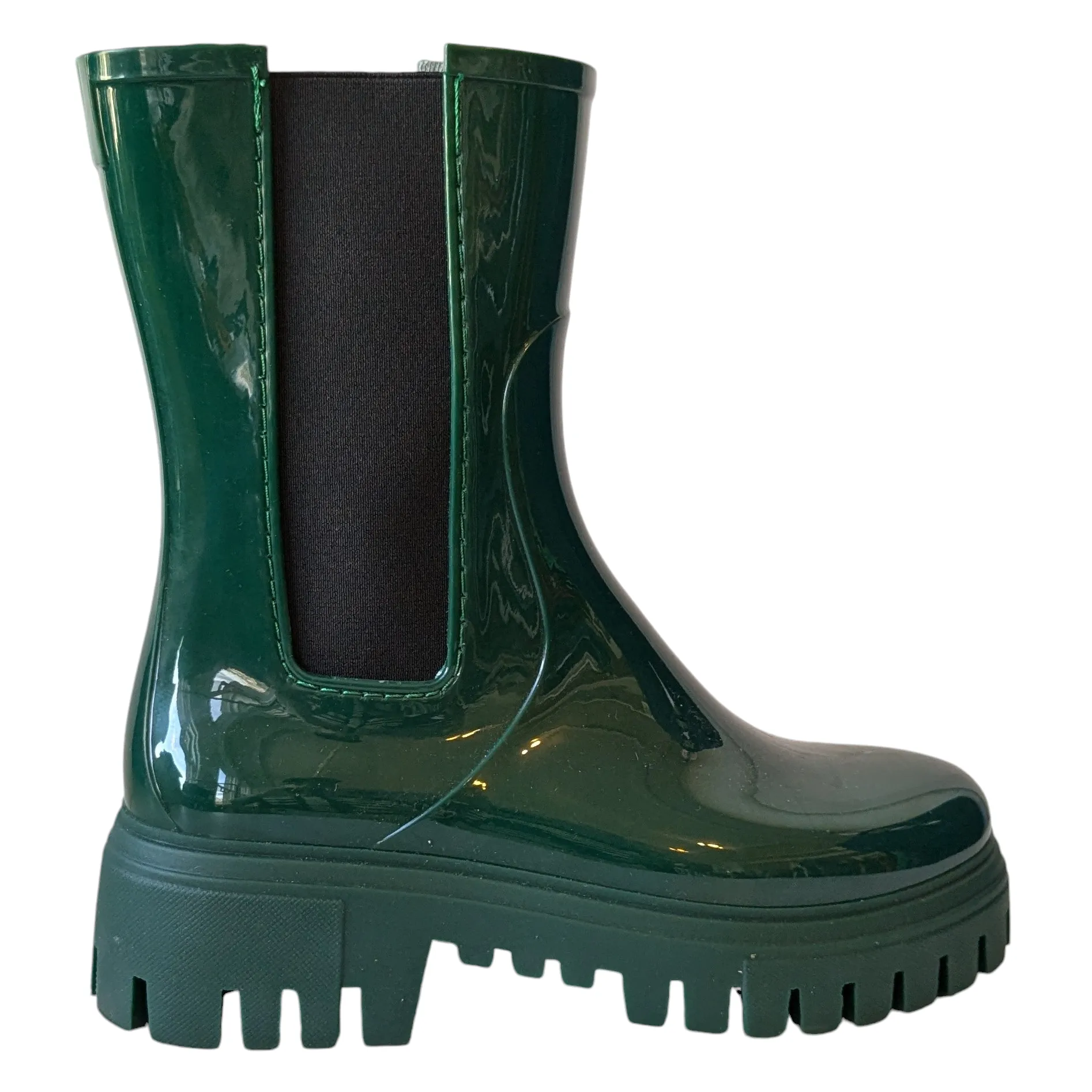 Green Rubber Rain Boots Size 38