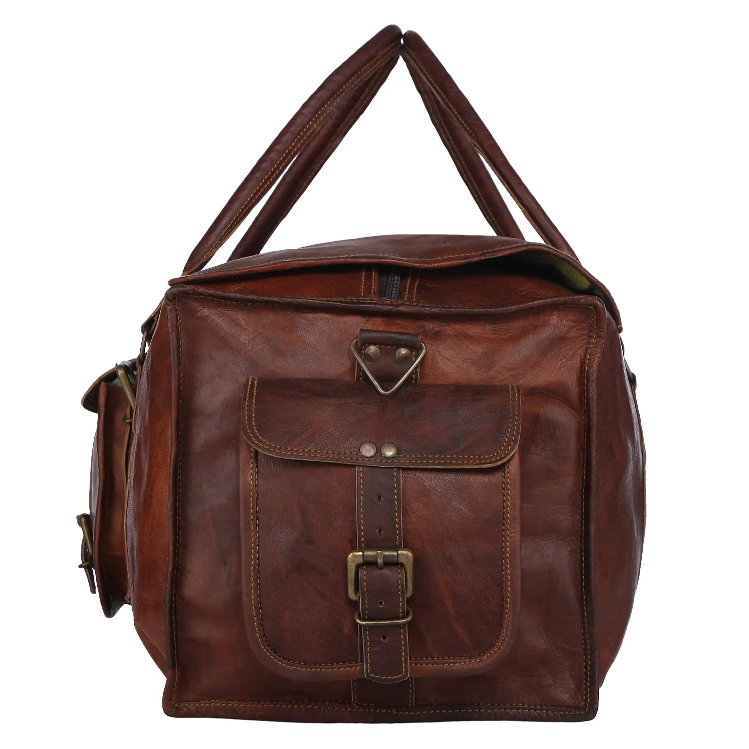 Handmade Leather Duffle Bag