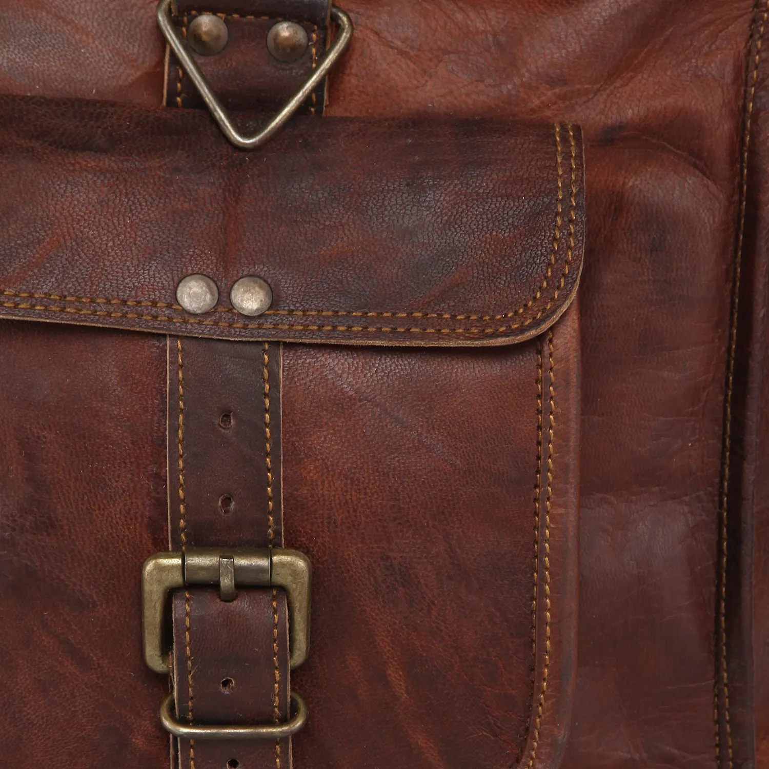 Handmade Leather Duffle Bag