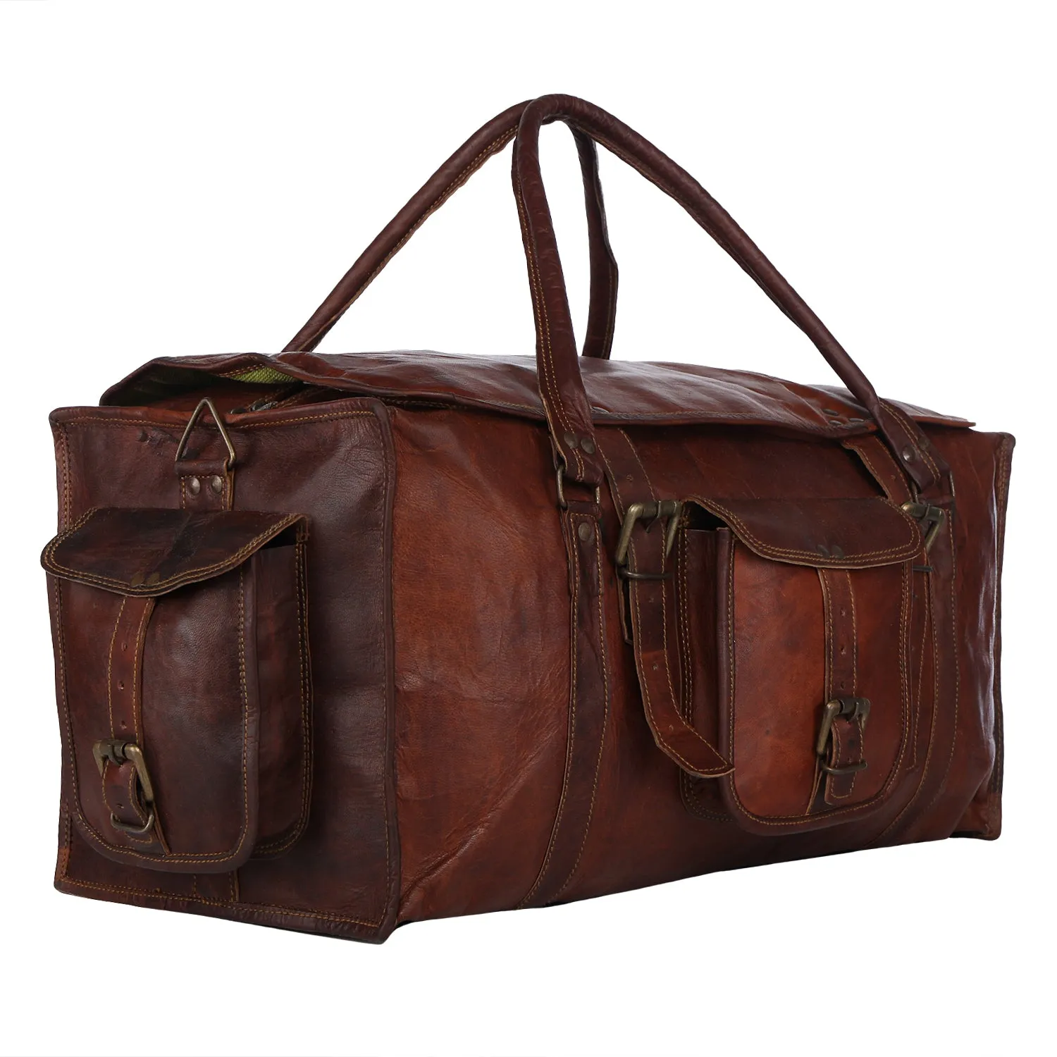 Handmade Leather Duffle Bag