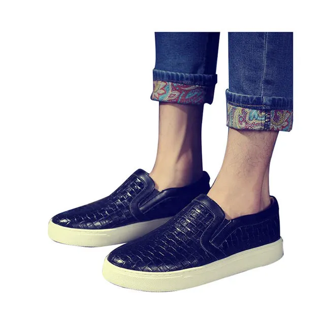 HEE GRAND Men Plaited  Slip-on Casual Shoes