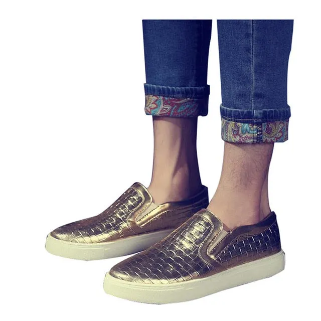 HEE GRAND Men Plaited  Slip-on Casual Shoes