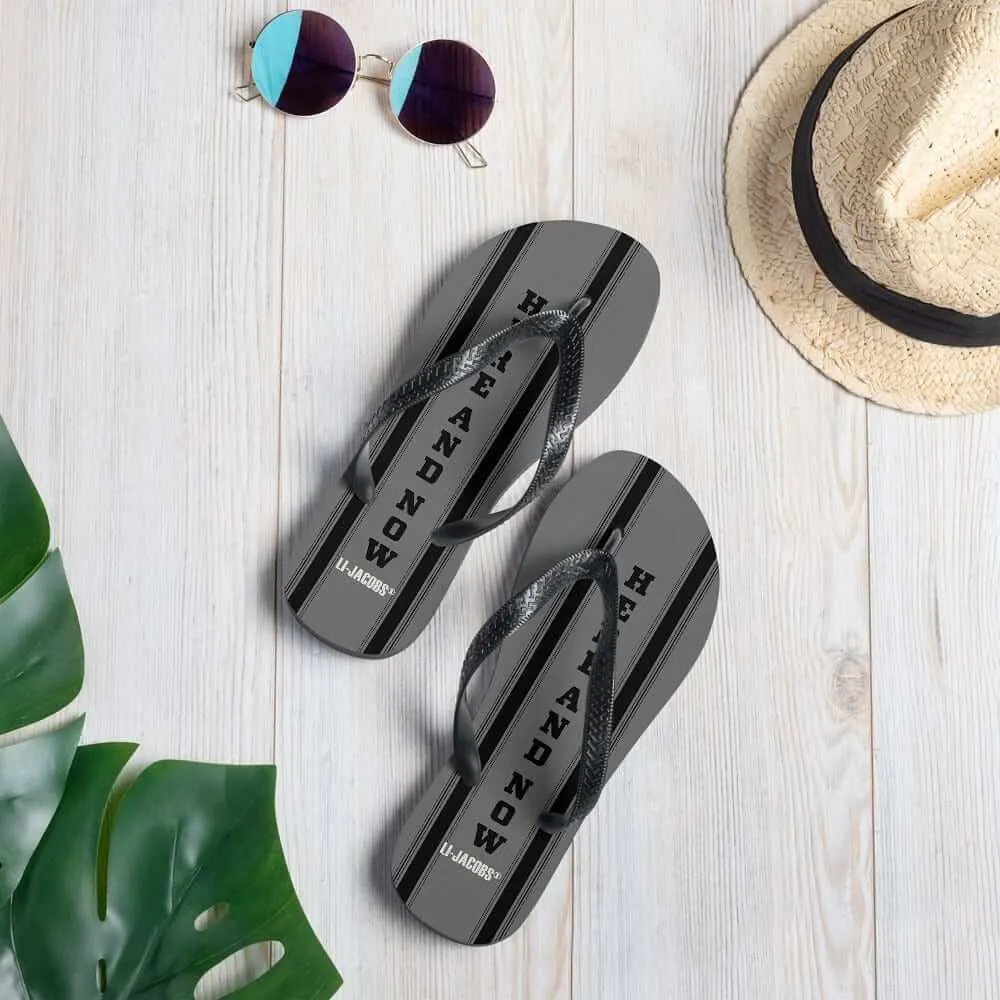 Here and Now Unisex Flip-Flops Sandals - Grey