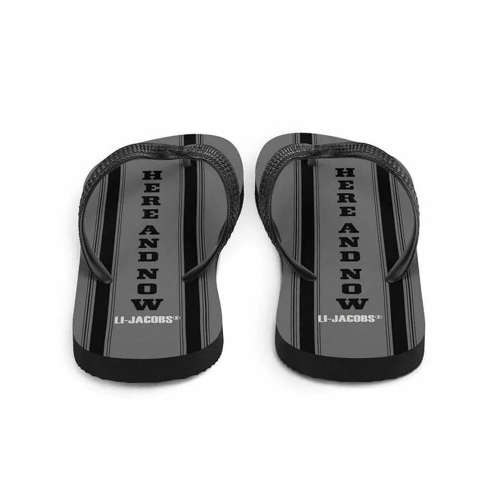Here and Now Unisex Flip-Flops Sandals - Grey