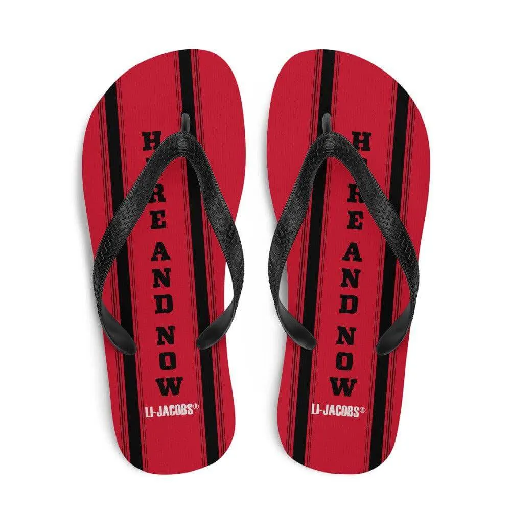 Here and Now Unisex Flip-Flops Sandals - Red