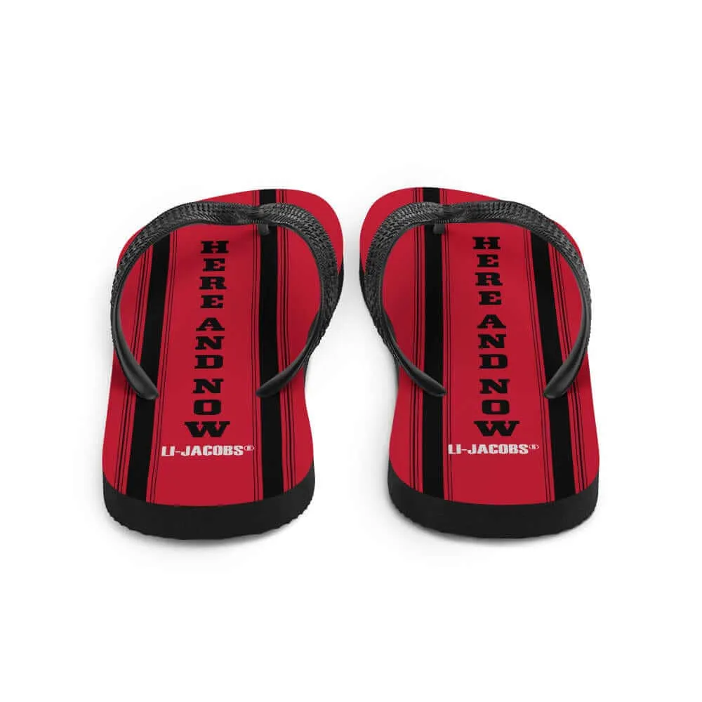 Here and Now Unisex Flip-Flops Sandals - Red