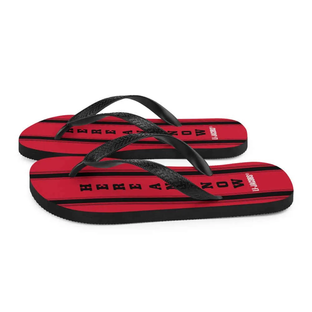 Here and Now Unisex Flip-Flops Sandals - Red