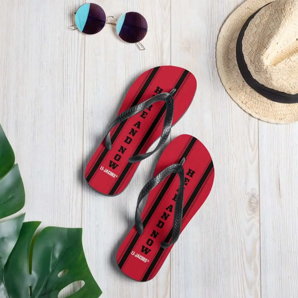 Here and Now Unisex Flip-Flops Sandals - Red