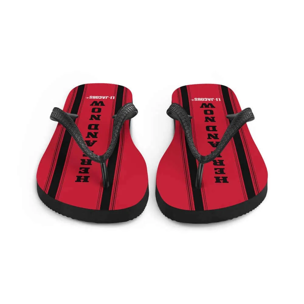 Here and Now Unisex Flip-Flops Sandals - Red