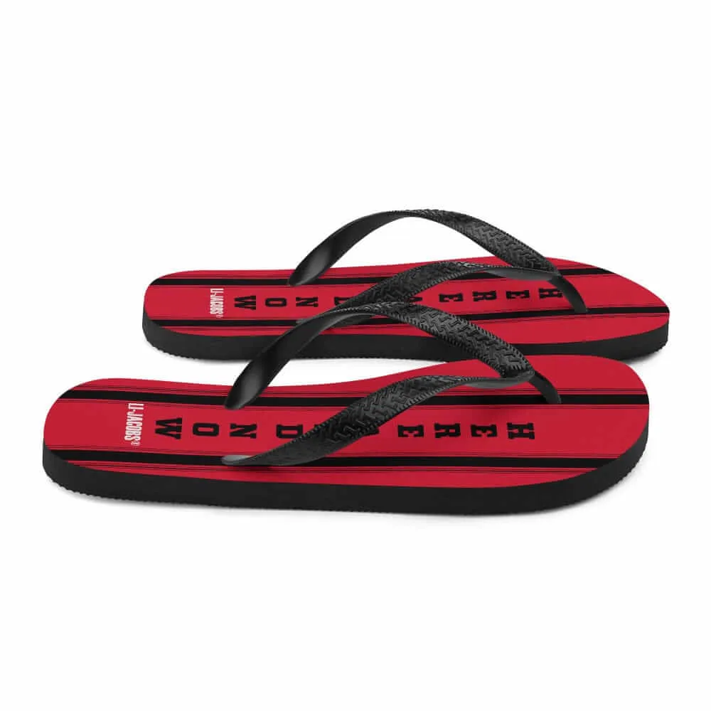 Here and Now Unisex Flip-Flops Sandals - Red