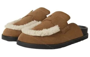 HERMES women's slippers, brown