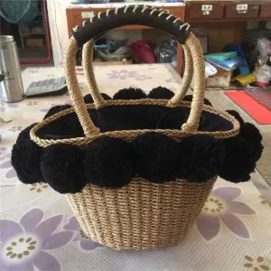High Quality Hand Braided Straw Bag