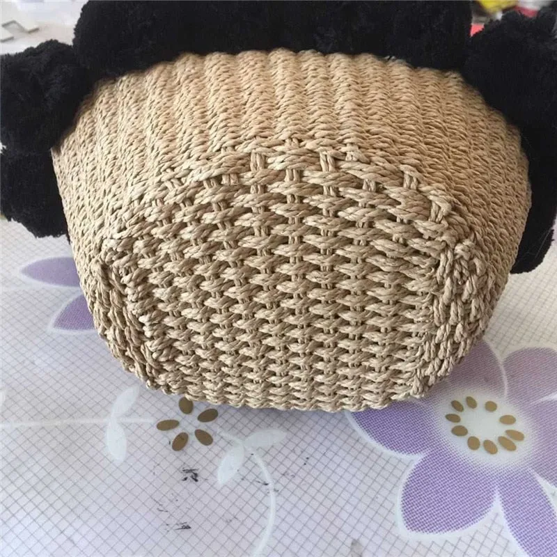 High Quality Hand Braided Straw Bag