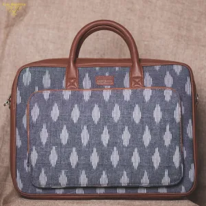 Ikat Striped Grey Laptop Bag