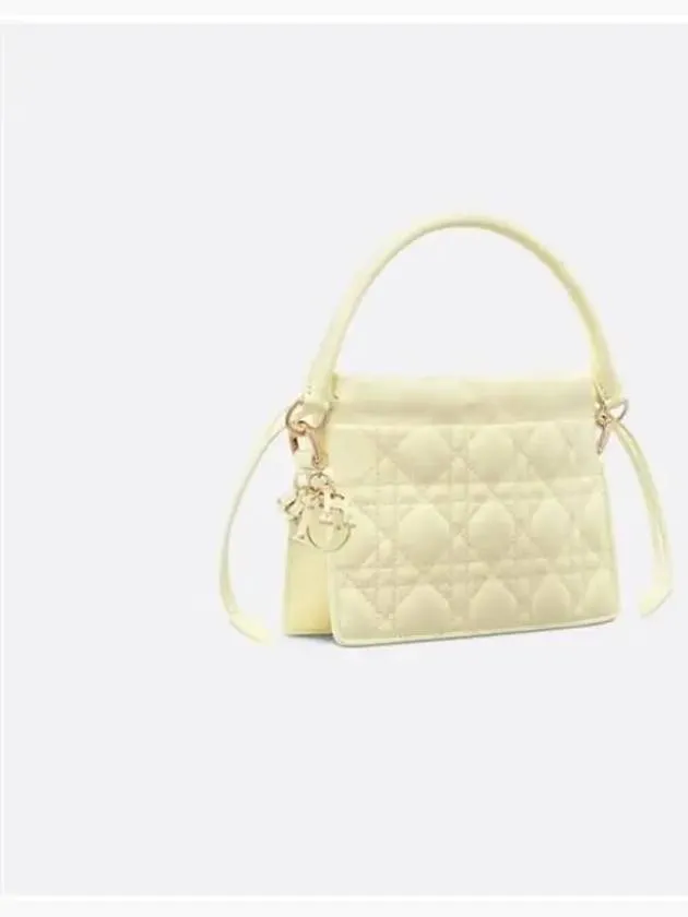 Lady Dior Milly Mini Tote Bag Pastel Yellow