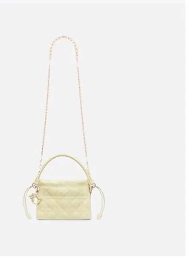Lady Dior Milly Mini Tote Bag Pastel Yellow