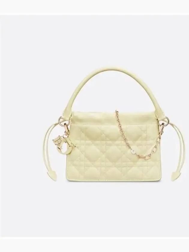 Lady Dior Milly Mini Tote Bag Pastel Yellow