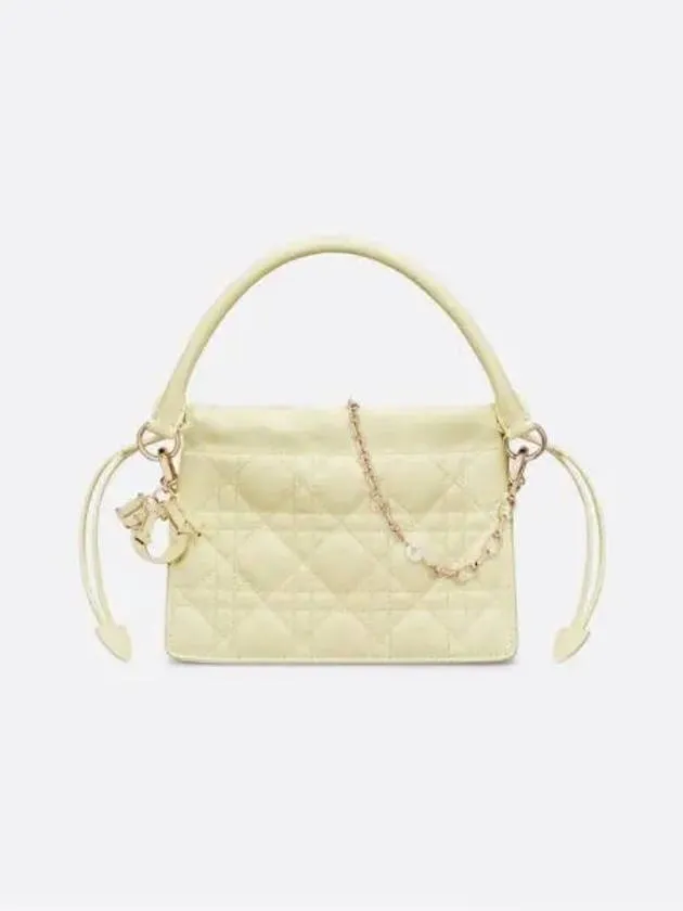 Lady Dior Milly Mini Tote Bag Pastel Yellow