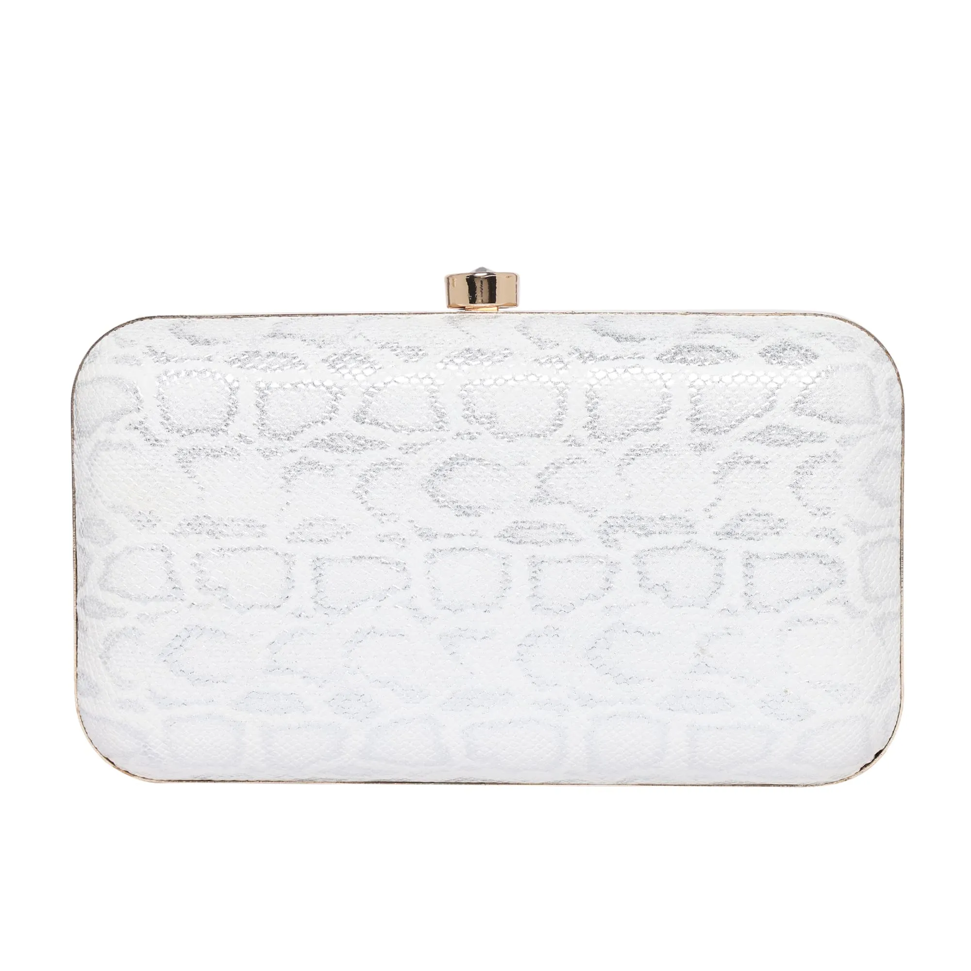 Lavie Women's Blink Framed Clutch Silver Ladies Purse Handbag