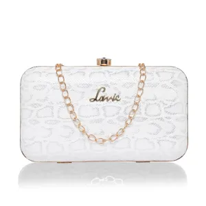 Lavie Women's Blink Framed Clutch Silver Ladies Purse Handbag