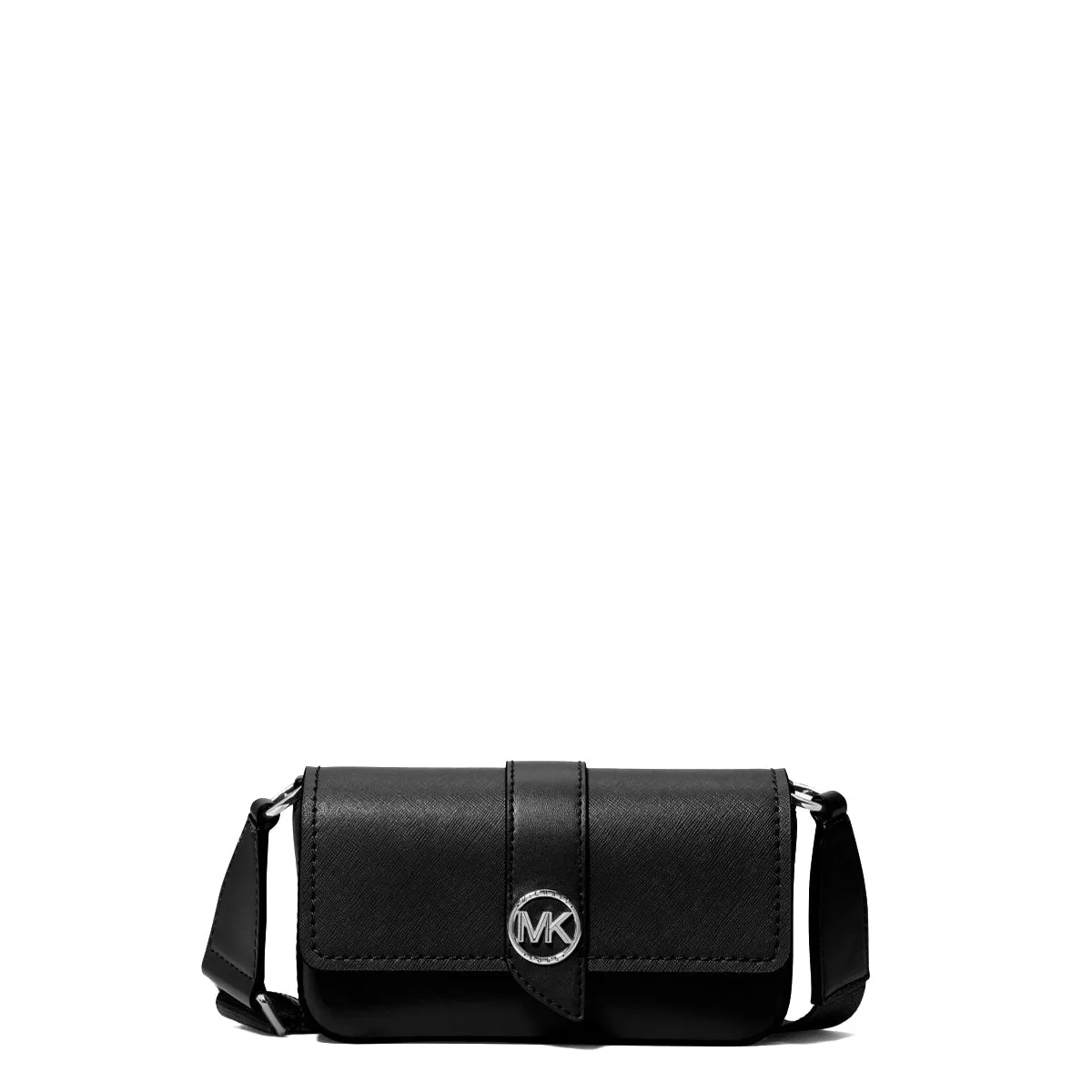 Michael Kors - Greenwich Silver Black Mini Crossbody Bag - 32S3SGRC1L - BLACK