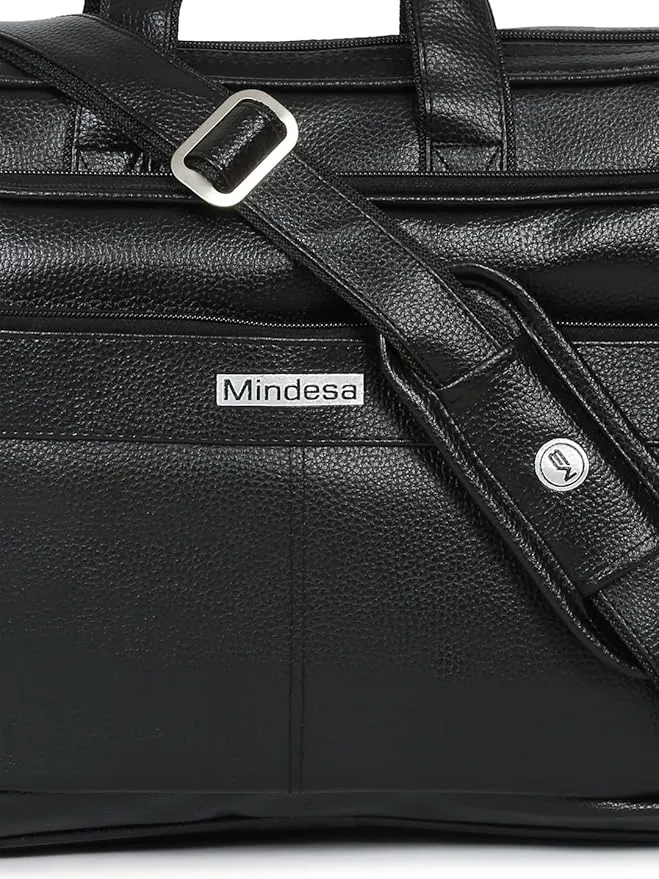 Mindesa Golden File Bag Black Shoulder Bag  (Black, 24 L)