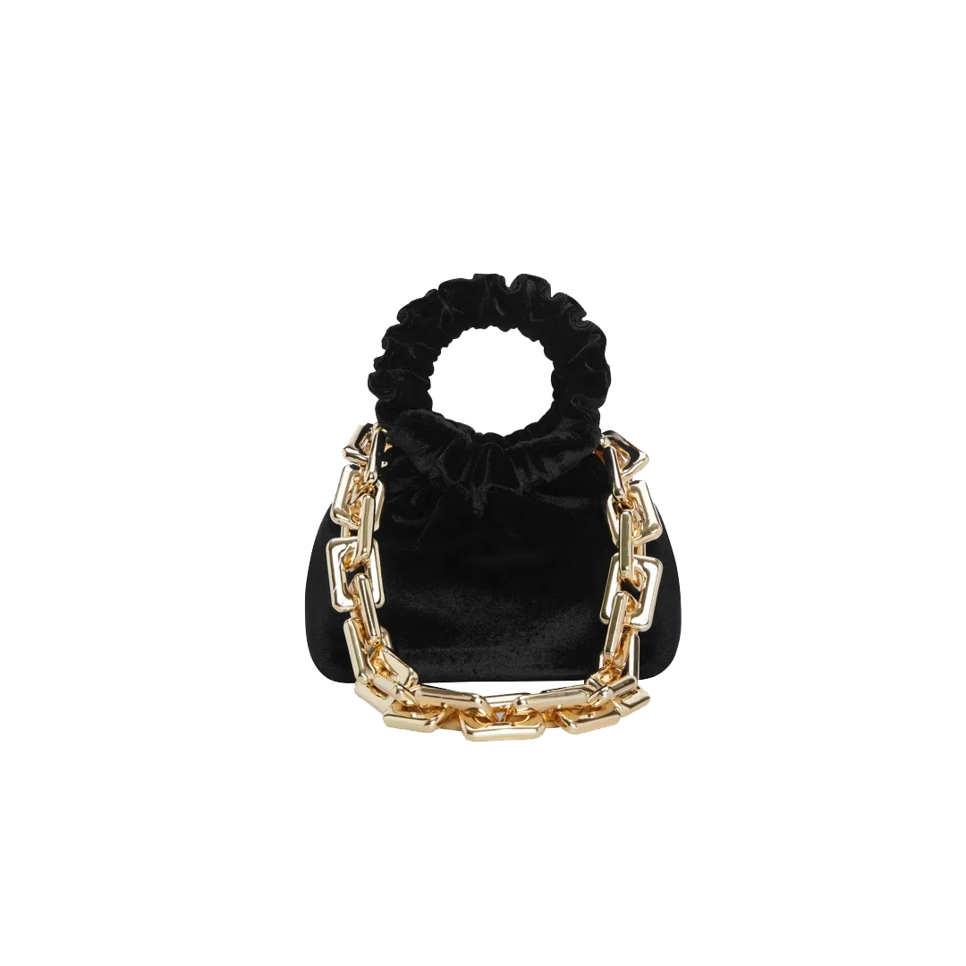 Mini Black Velvet Cloud Bag(Final Sale)