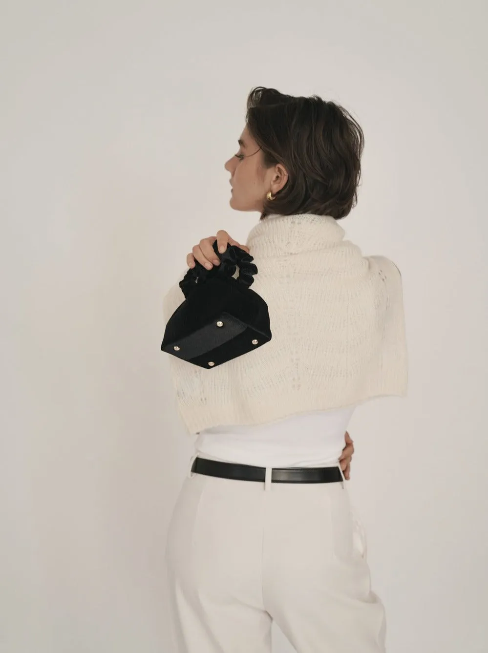 Mini Black Velvet Cloud Bag(Final Sale)