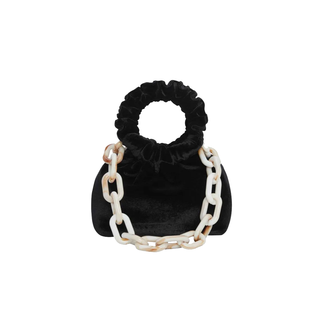 Mini Black Velvet Cloud Bag(Final Sale)