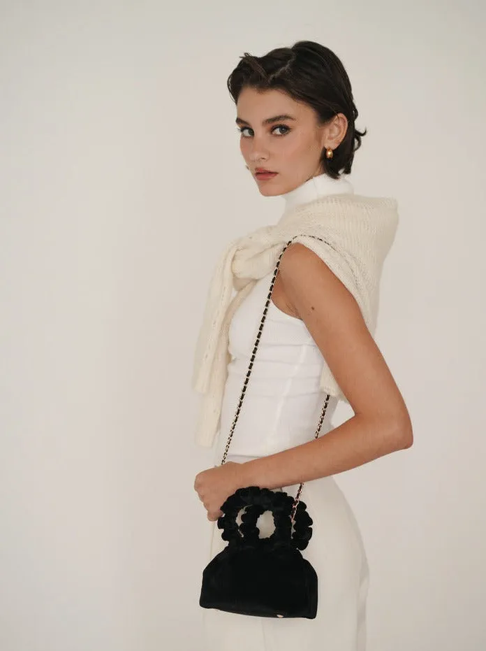 Mini Black Velvet Cloud Bag(Final Sale)