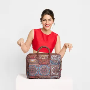 Multicolor Mandala Print Laptop Bag