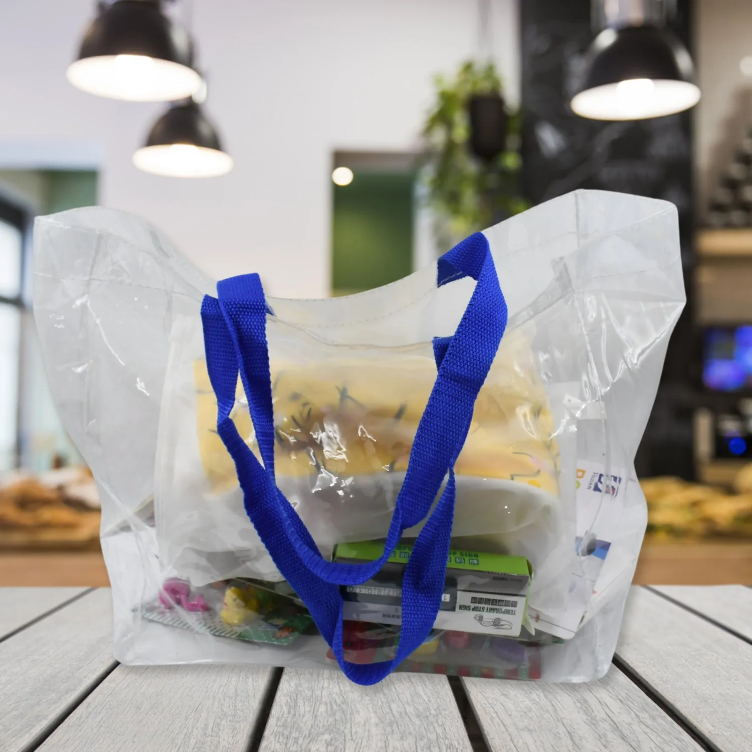 Multifunction Transparent Bag with Handle, 1 Pc