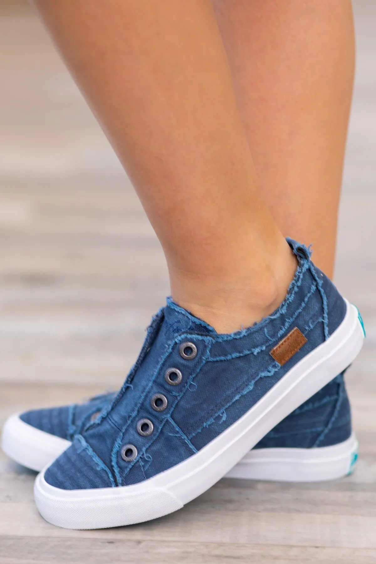 Navy Slip On Sneakers