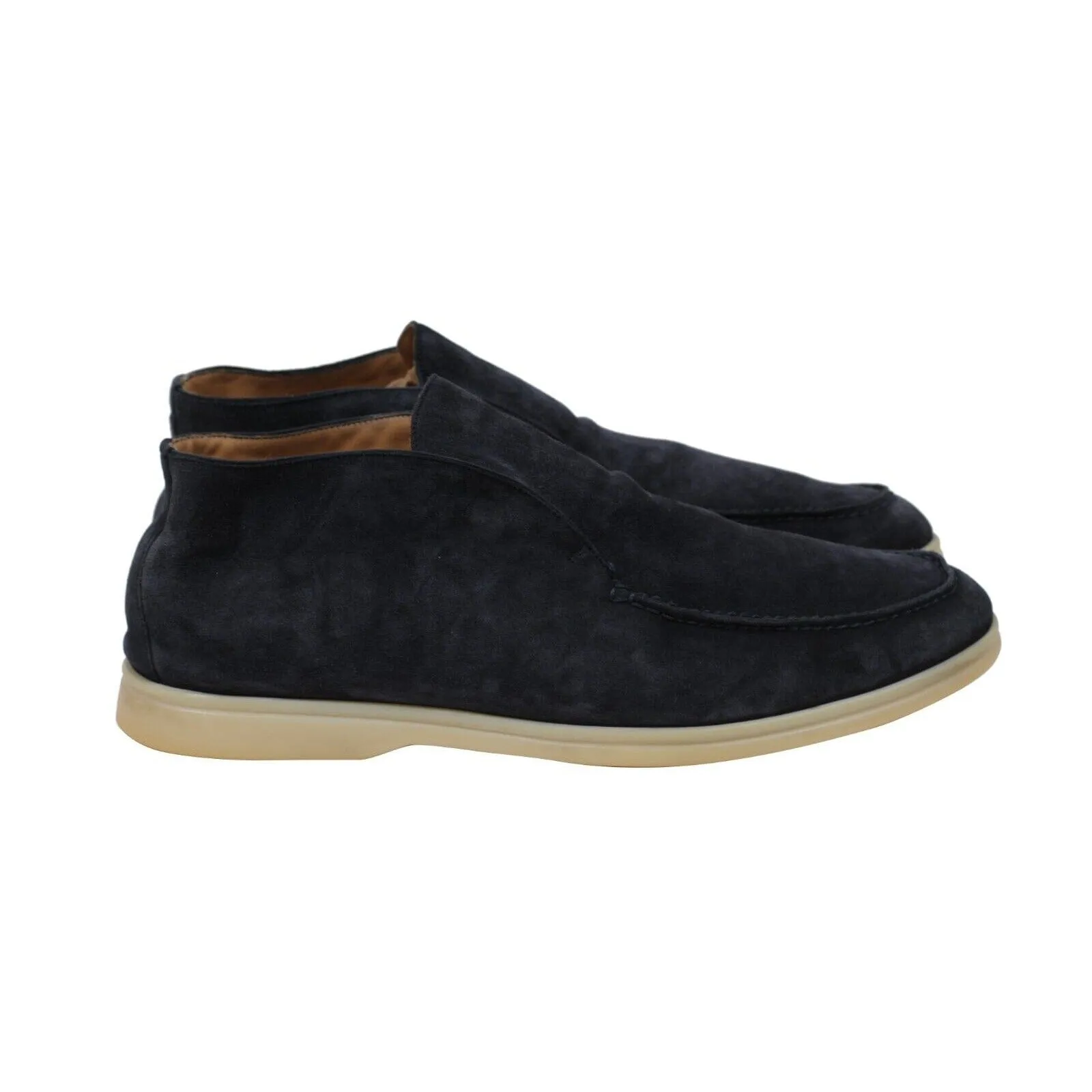 Open Walks Blue Suede Slip On Chukkas Ankle Boots