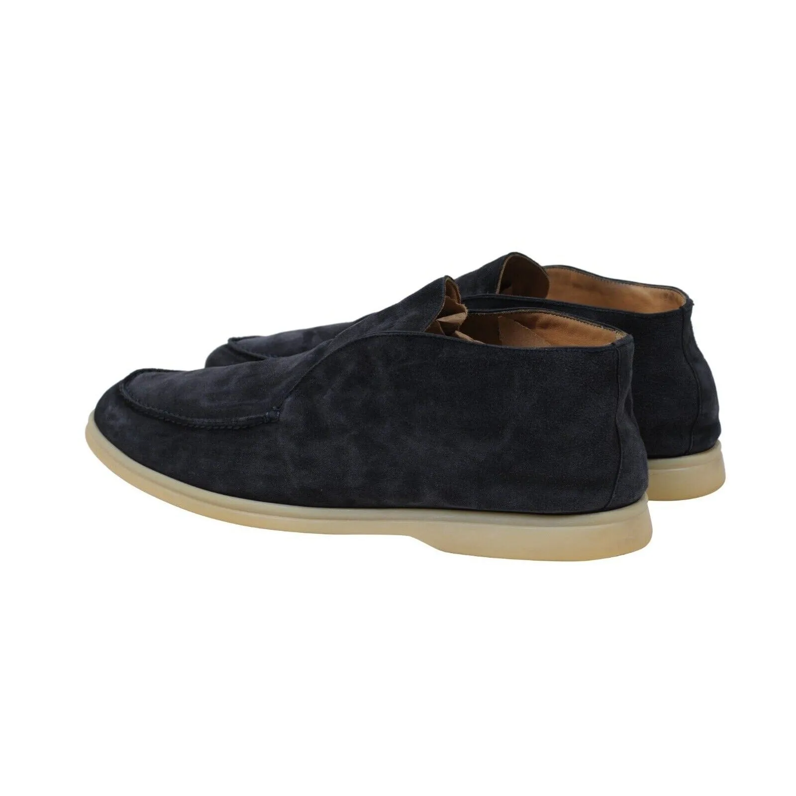 Open Walks Blue Suede Slip On Chukkas Ankle Boots