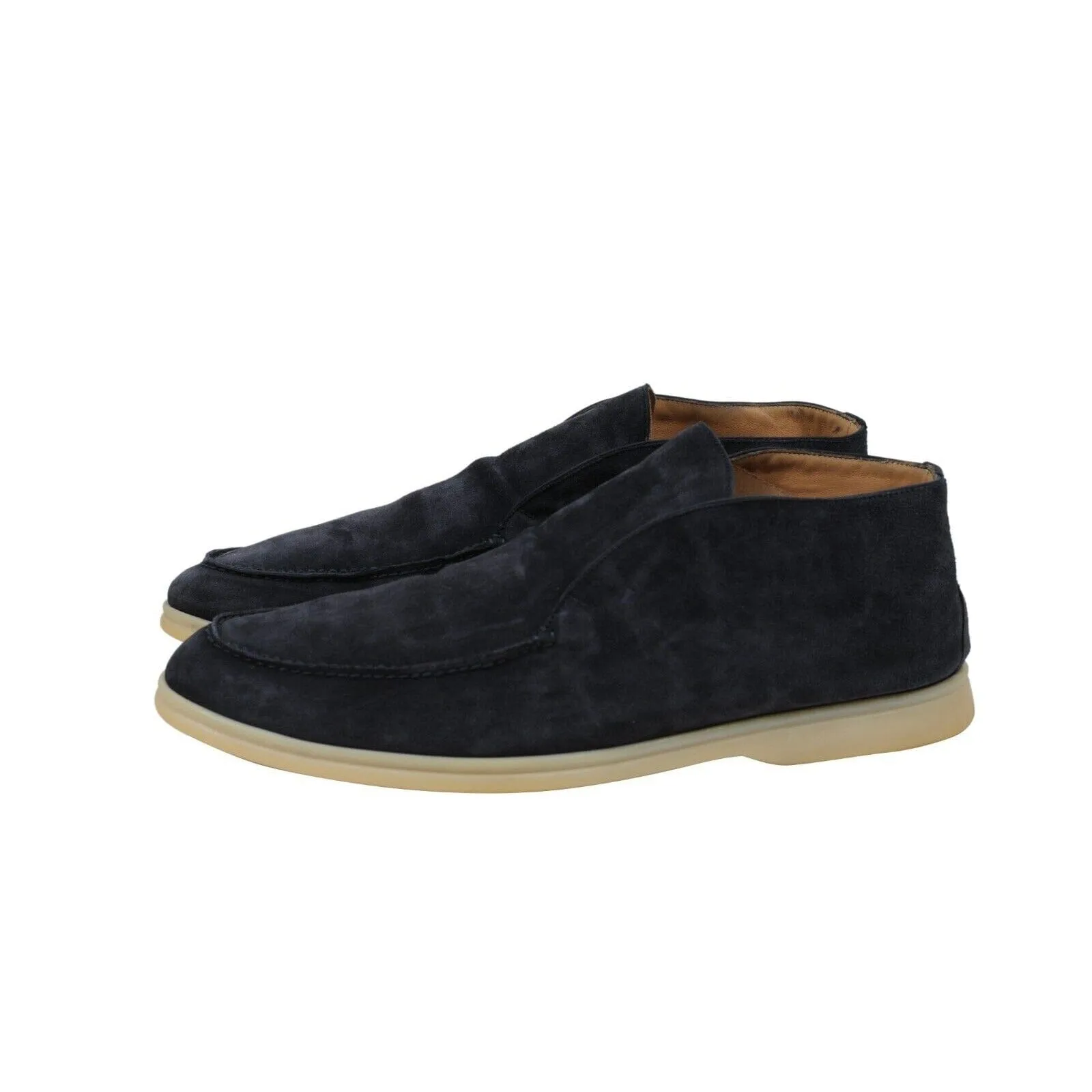 Open Walks Blue Suede Slip On Chukkas Ankle Boots