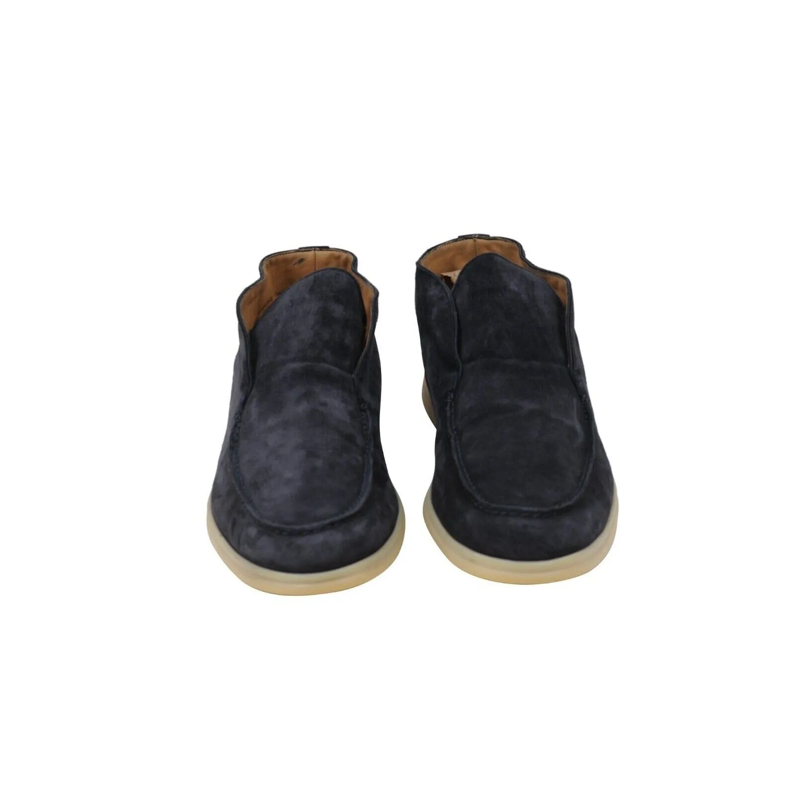 Open Walks Blue Suede Slip On Chukkas Ankle Boots