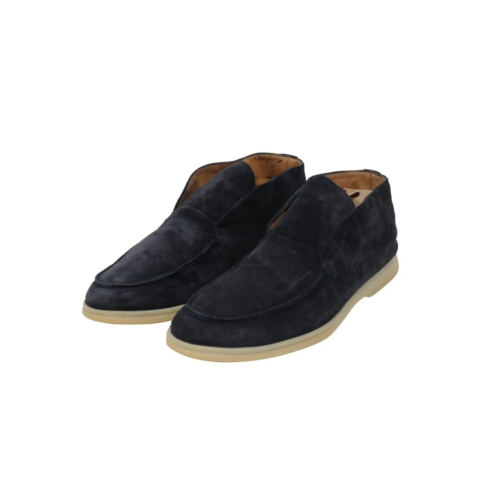 Open Walks Blue Suede Slip On Chukkas Ankle Boots