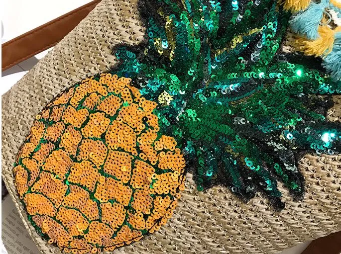 Pineapple Handmade Tassel Straw Beach Bag