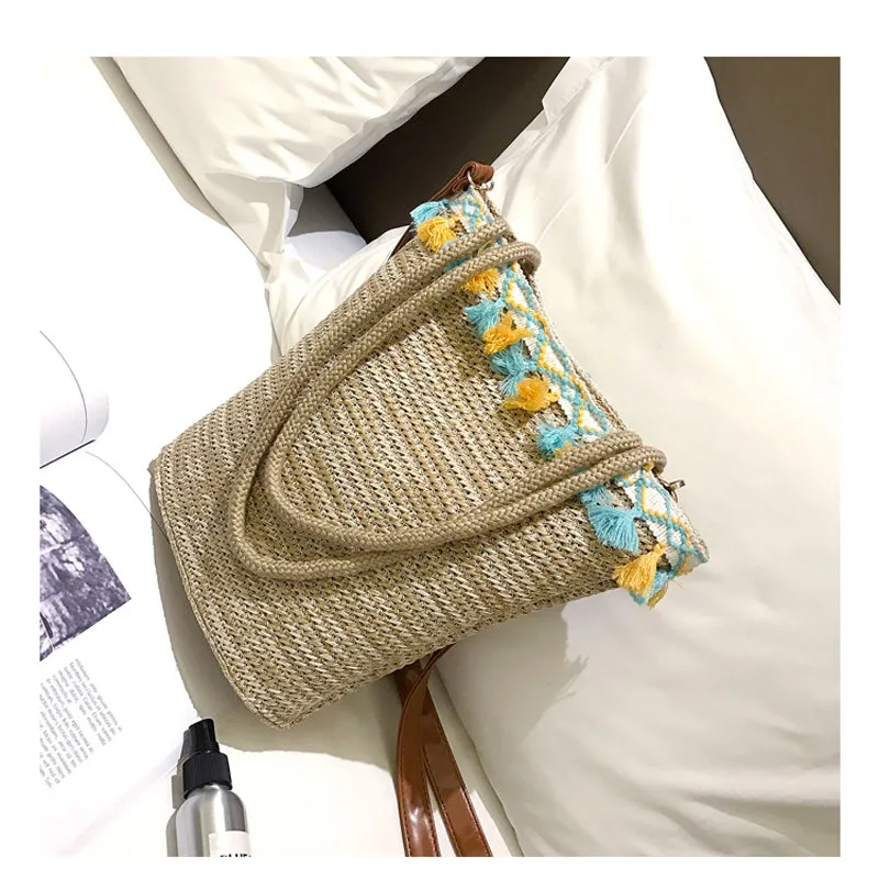 Pineapple Handmade Tassel Straw Beach Bag